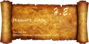Huppert Edda névjegykártya